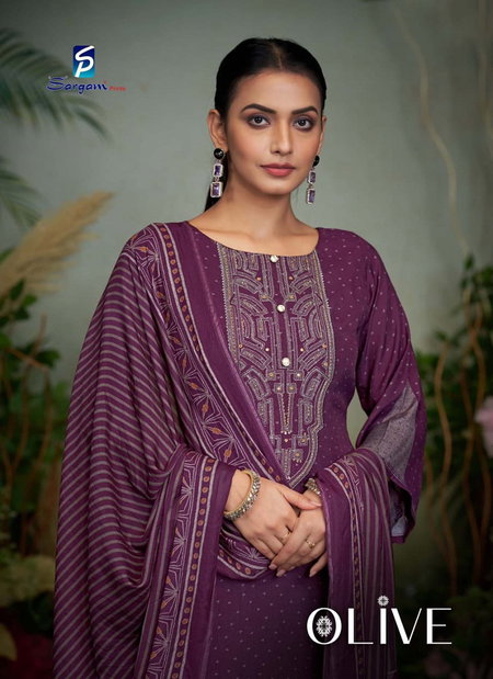 Olive By Sargam Muslin Digital Printed Dress Material Wholesale Suppliers In India